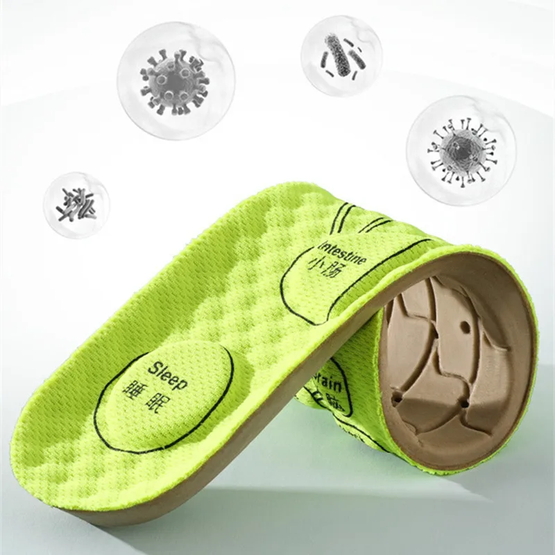 Arch Support Massage Insoles For Shoes Soft Mesh Deodorant Running Insoles For Feet Man Women Orthopedic Insoles For Feet Care