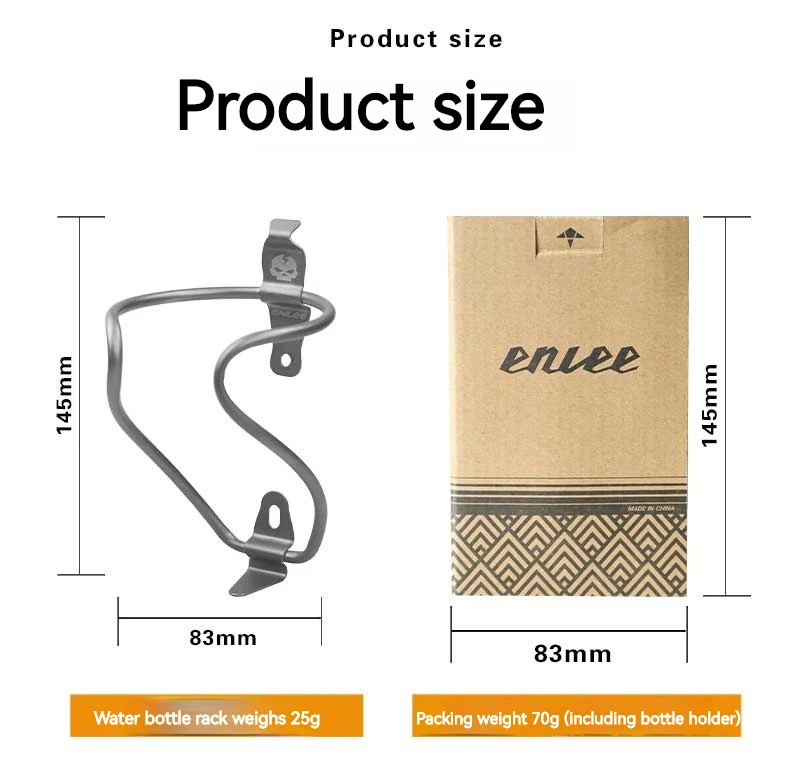 Description Picture 4 of itemENLEE Ultralight Titanium Alloy Bike Water Bottle Cage MTB/Road Bicycle Bottle Holder Bike Cycling Bottle Cage Bike Accessories