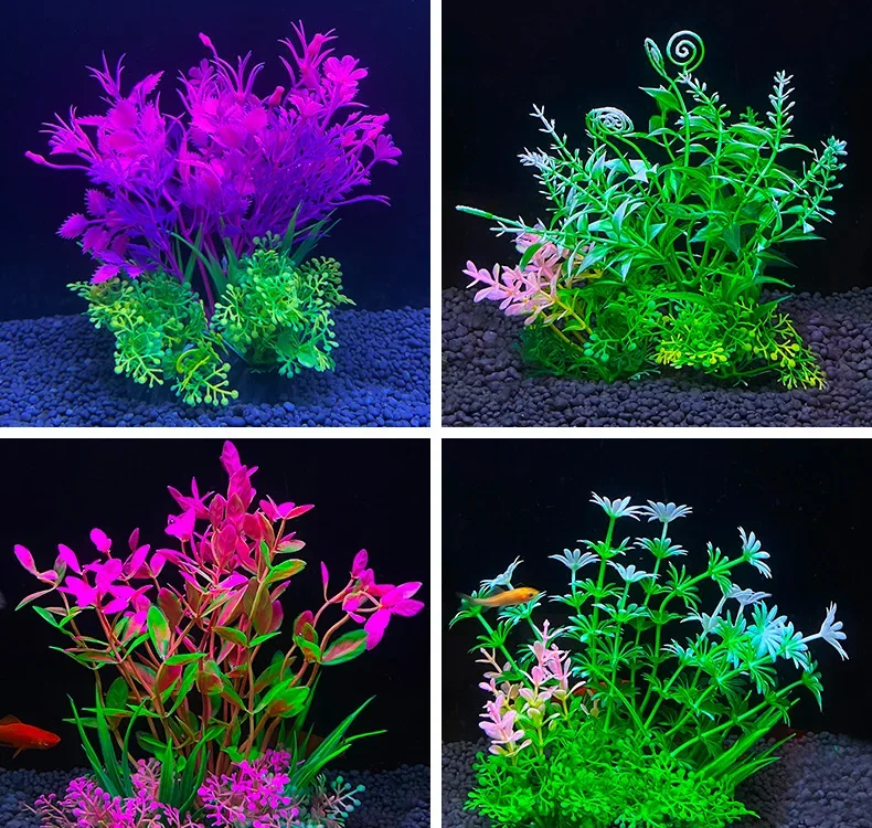 1-5 Simulation Artificial Plants fish tank ornaments fish tank decorations aquarium ornaments artificial plants artificial aquarium plants Aquarium Decor Plastic Underwater Weed Grass Aquarium Accessories Fish Tank Decoration Ornament