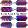 RolinStar Both hand Tungsten 6.6 purple Large Round Top Barrel Carbide Barrel Nail Drill Bit and Best remover for Powder and 1