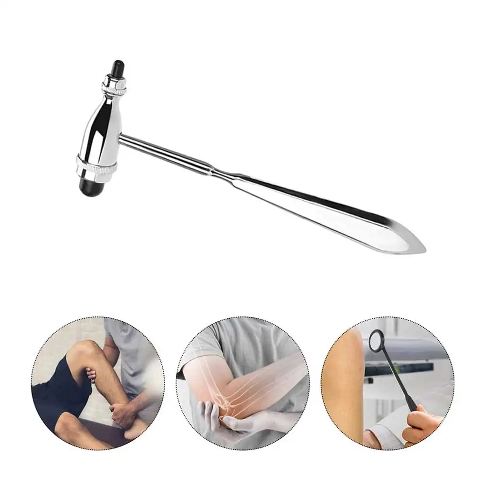 1Pc Neurological Diagnostic Hammer Muscle Hammer Stretch Response Zinc Alloy Multi-functional Percussion Hammer Health 4