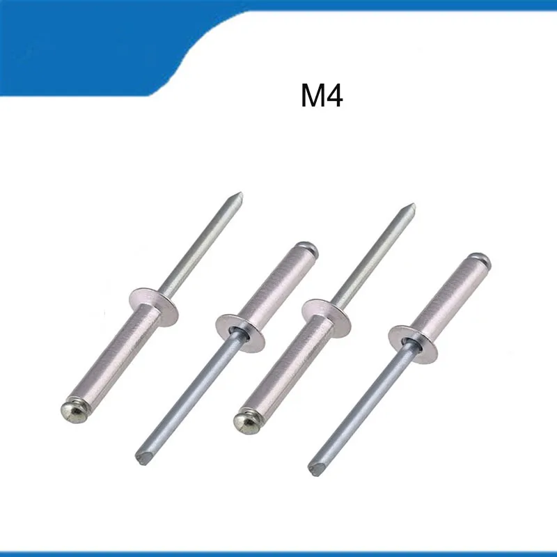

Высокое качество M4 100 шт./лот потайная головка алюминиевые заклепки пистолет сердечник вытягивание заклепочная оправка с полированным гвоздем