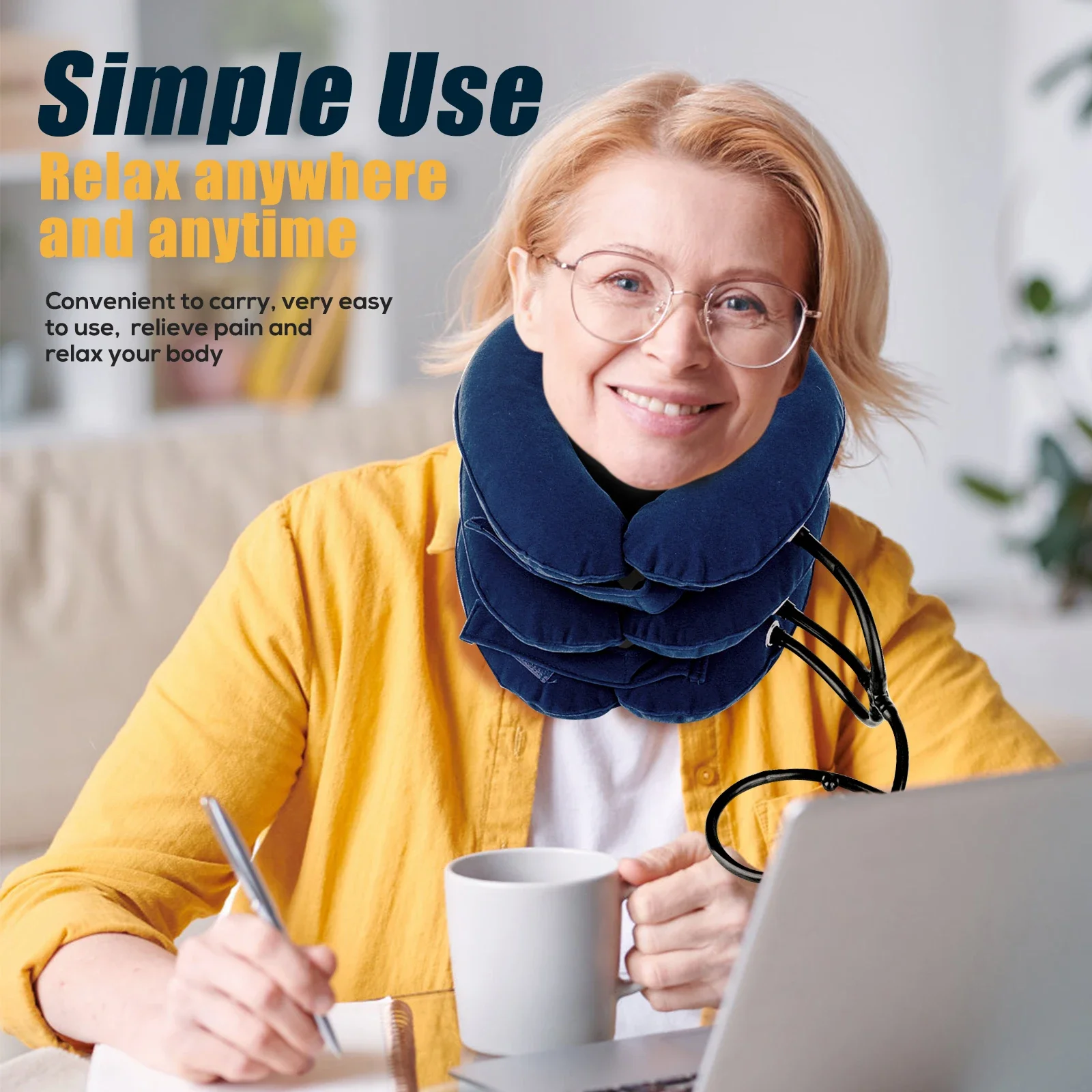 Neck Inflatable Pillow Collar Tractor Air Cervical Traction Device Support Vertebra Orthopedics Massage Relaxation Brace