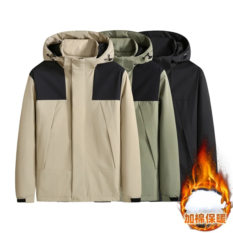 

New Arrival Fashion Winter Men's Standing Neck Hooded and Padded Cotton Jacket Men's Thin Coat Plus Size XL2XL3XL4XL5XL6XL7XL8XL