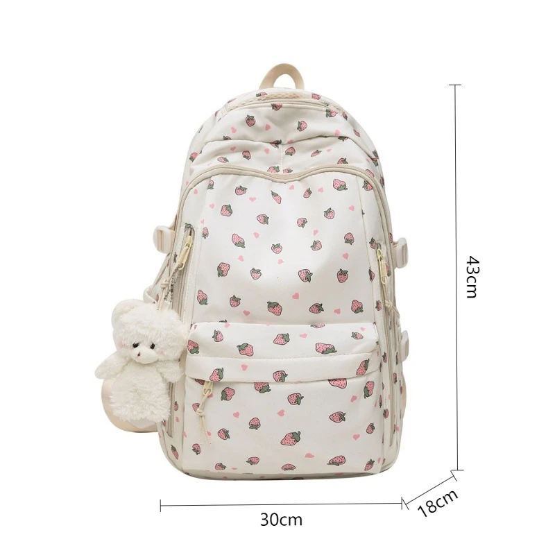 Cute Backpack Girls Fashion School Bag Large Capacity Student Schoolbag For Teenage Portable Travel Storage Bag for Kids Bookbag