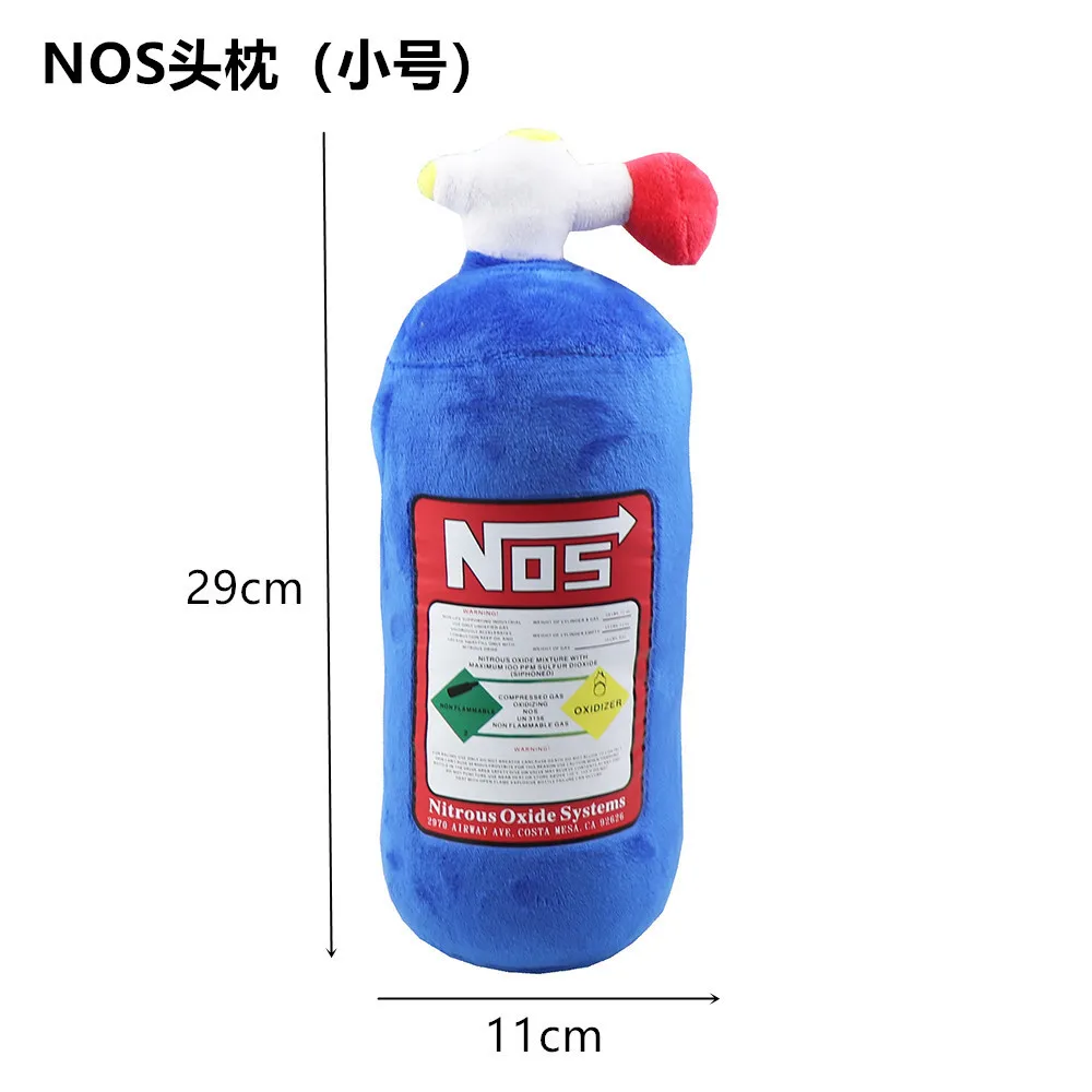 2025 NOS 아산화질소 병 새로운 플러시 장난감 베개 부드러운 터보 JDM 쿠션 선물 자동차 장식 머리 받침 등받이 좌석 목