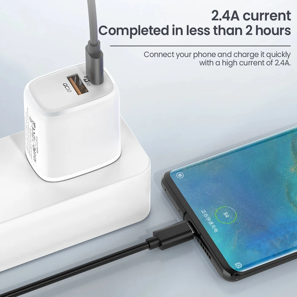 USB C to Micro USB Charging Cable and Adapter