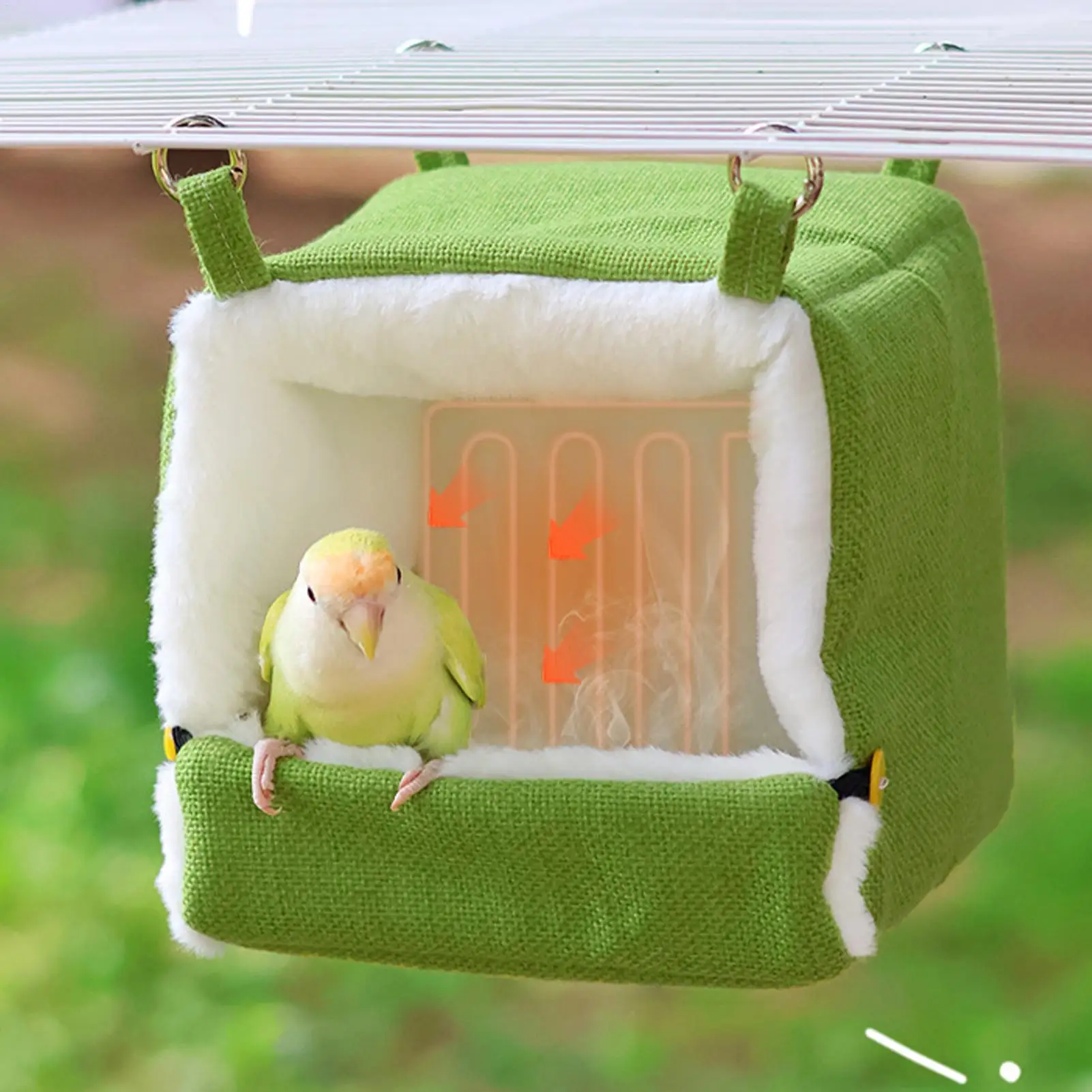 Parrot Bed Heated Warm Hut Cotton Parakeet Cage Bird Bed Shed For Cockatiels Conures Lovebirds Hamster Conure Cockatoos Home