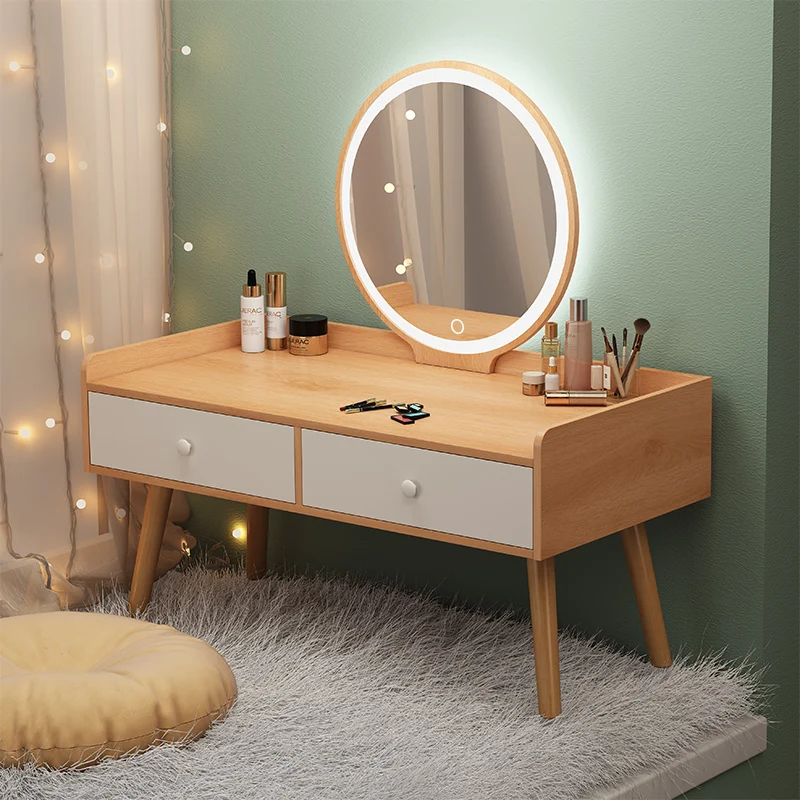 Ragazza Mini Trucco Camera Da Letto Toletta Spogliatoio Nordic Bianco Toletta Con Specchio Specchiera Mobili Muslimah