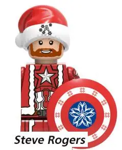 Festive Holiday Building Blocks: Santa & Reindeer Action Figures Set