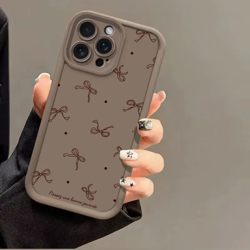 Butterfly Tie Soft Silicone Shockproof Protective Phone Case