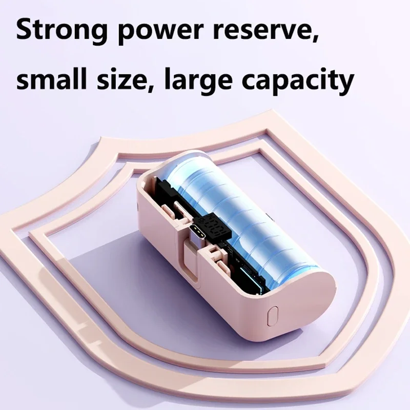 VIVO NEW 500000mAh 대용량 캡슐형 보조배터리, 디지털 디스플레이 탑재, 스마트폰용 고속 충전 휴대용 배터리