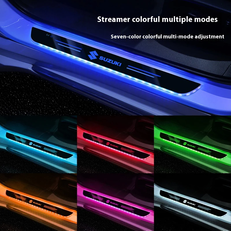 Car Wireless LED Threshold Light For Suzuki Jimny Ignis S-Cross Swift SX4 Vitara Alto Samurai Ciaz Baleno Celerio Ertiga Equator