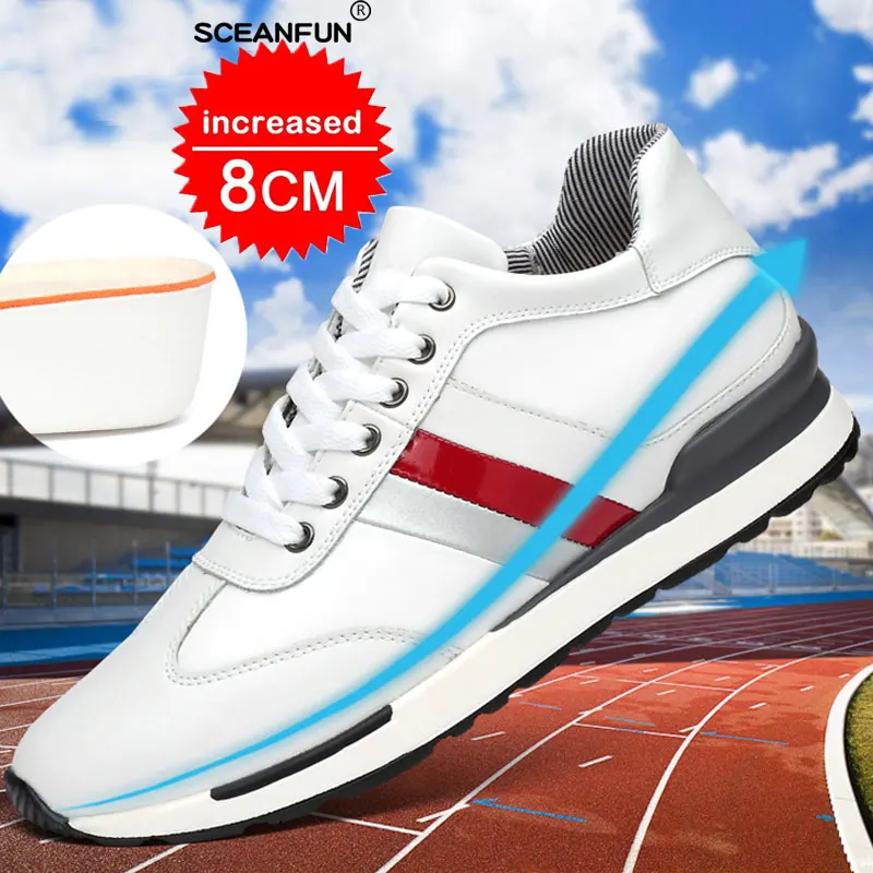 Summer Invisible Inner Height Increase Men'S Shoes 8cm Sneakers Fashion Breathable Casual Zapatillas De Hombre Designer