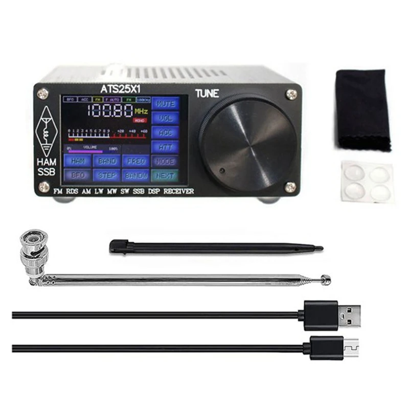 

Bluetooth-приемник с сенсорным экраном 2,4 дюйма, с чипом Si4732, FM/LW/MW/SSB
