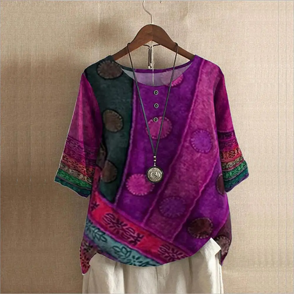 

Women Spring Shirt Print Summer Spring Top Printing Women Spring Shirt