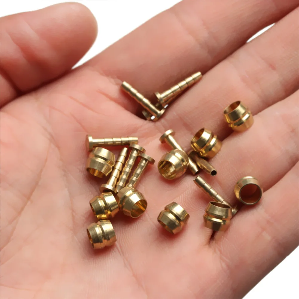 Mountain Bicycle Disc Brake Bicycle Disc Brake Mountain Bike Brake Insert Mountain Bike Disc Brake 10Sets BH59 BH90 Olive Needle Sleeve Alloy Connector Insert Hydraulic Disc Brake Oil Tube Hose MTB Bike Bicycle Accessories