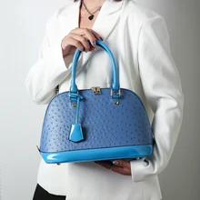 

Ostrich Pattern Shoulder Bags for Women Quality Pu Leather Crossbody Bag Retro Design Tote Bags Female Luxury Messenger Handbag