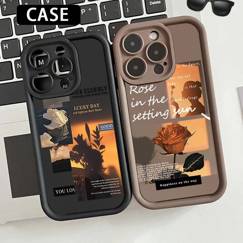 Flower Lbbel Per Apple Iphone 7 8 Se 2022 X Xr Xs 11 12 13 14 15 Mini Plus Pro Max Eyes Ladder Phone Case Silicone Funda Soft
