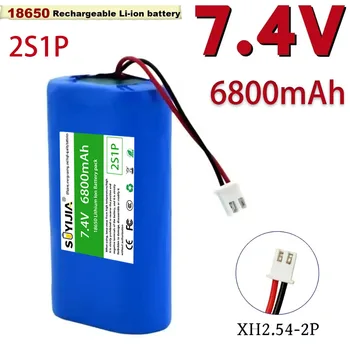 Batteria agli Ioni di Litio 2S1P 7.4V 6800mAh, Ricaricabile 18650 per Fotocamera, Batteria di Riserva per Giocattoli Elettrici