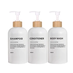 Deluxe Refillable Shower Dispenser Set for Shampoo, Conditioner, and Body Wash (White)