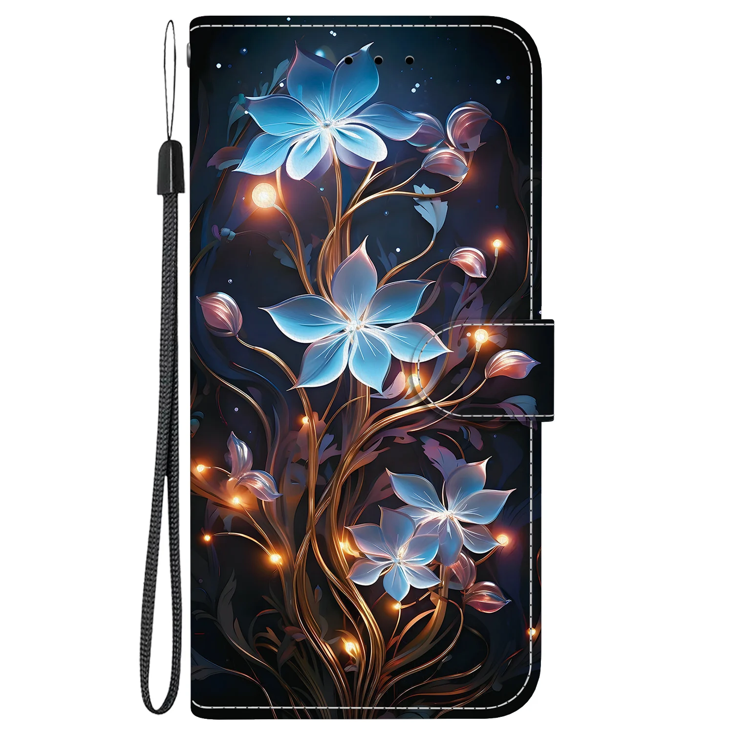 Luxury Leather Flip Phone Case with Beauty Back Cover