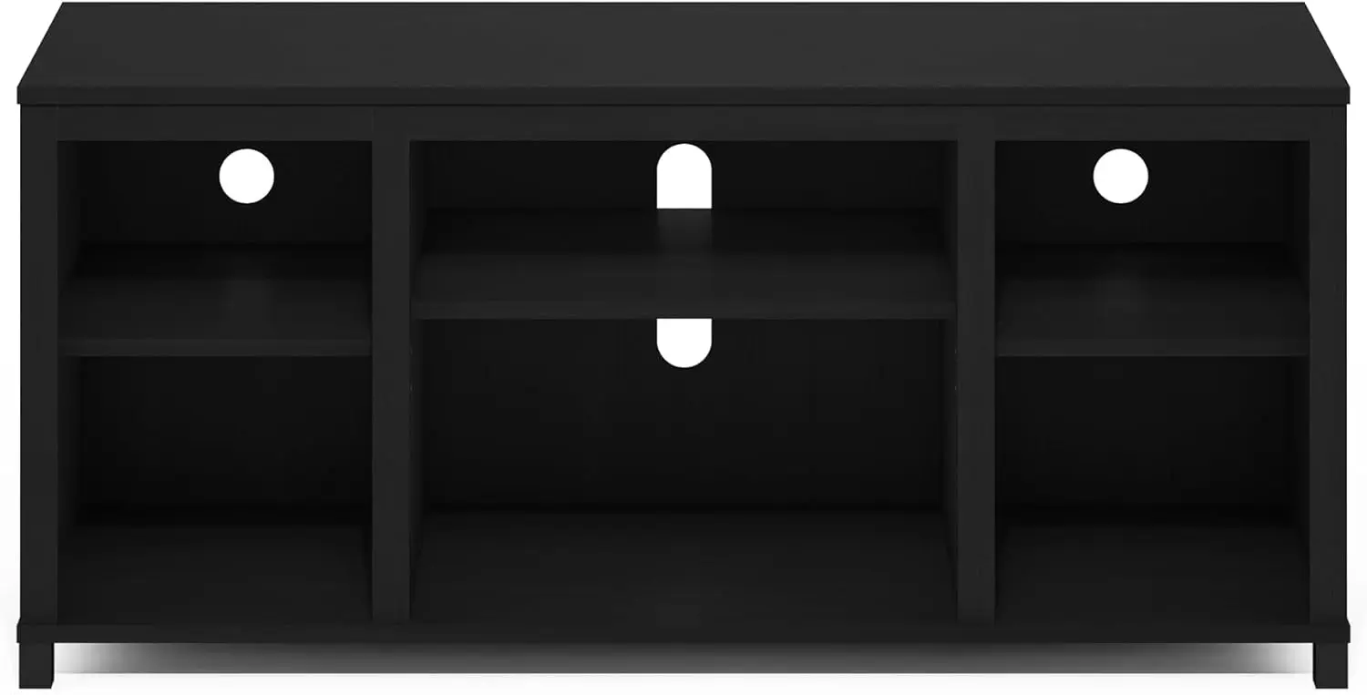 Classic TV Stand with Shelves for TV up to 55 Inch, Americano