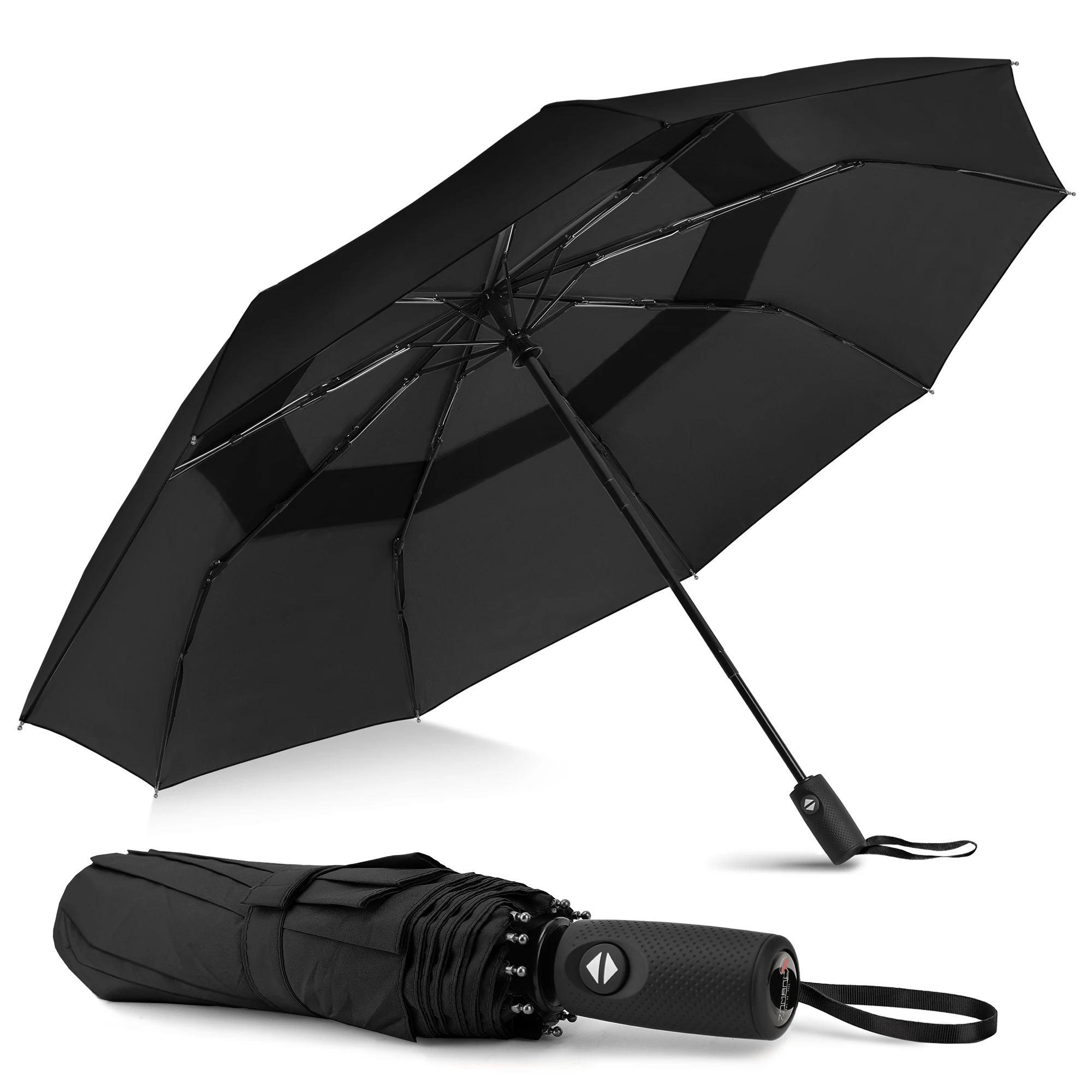 Automatic Folding UV Protection Umbrella Unisex Dual Purpose Rain Sun Umbrella - Blue main image 1