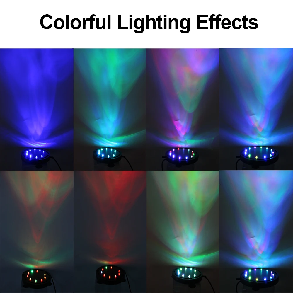 Colorful Lighting Fish Tank Landscaping Decoration Oxygen Bubble Light EU Plug Aquarium Lamp LED Diving Light 10.5cm/12.5cm