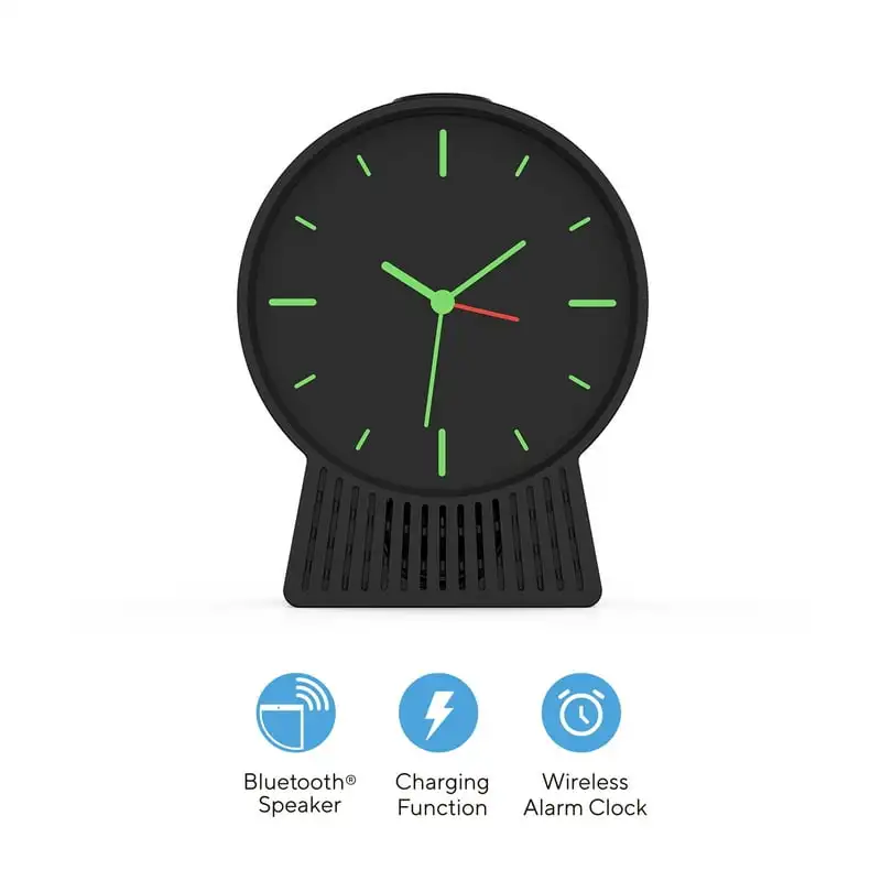 

Retro Style Wireless Analog Alarm Clock and Bluetooth Speaker Helping hands Synchronized linear actuator Foam sheet Pulse oxiome