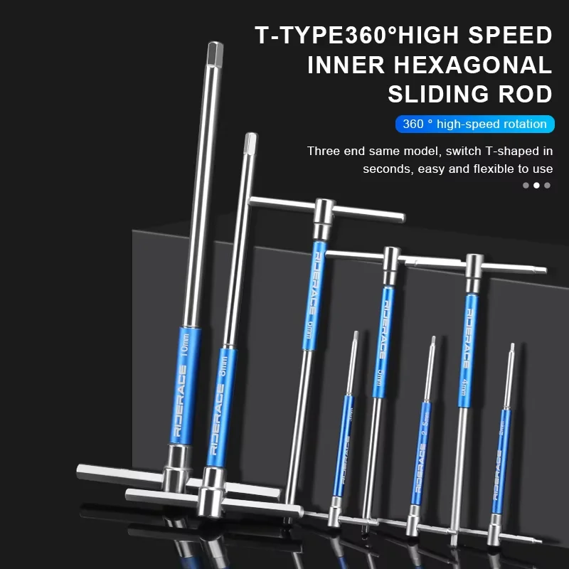 Professioneller Fahrrad-Inbusschlüssel Verlängerter T-förmiger Schraubenschlüssel Robustes Langlebiges Fahrrad-Reparaturwerkzeug 2/2,5/3/4/5/6/8/10mm – Detail 10