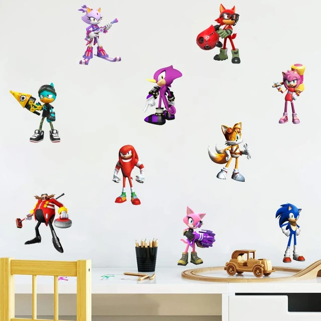 Sonic Hedgehog Wall Decals, Kids Super Sonic Wall Stickers