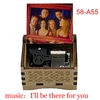 Sitcom Friends Wooden Music Box DIY Musical I Will Be There for You Mechanical Friendship Souvenir Christmas Party New Year Gift 4