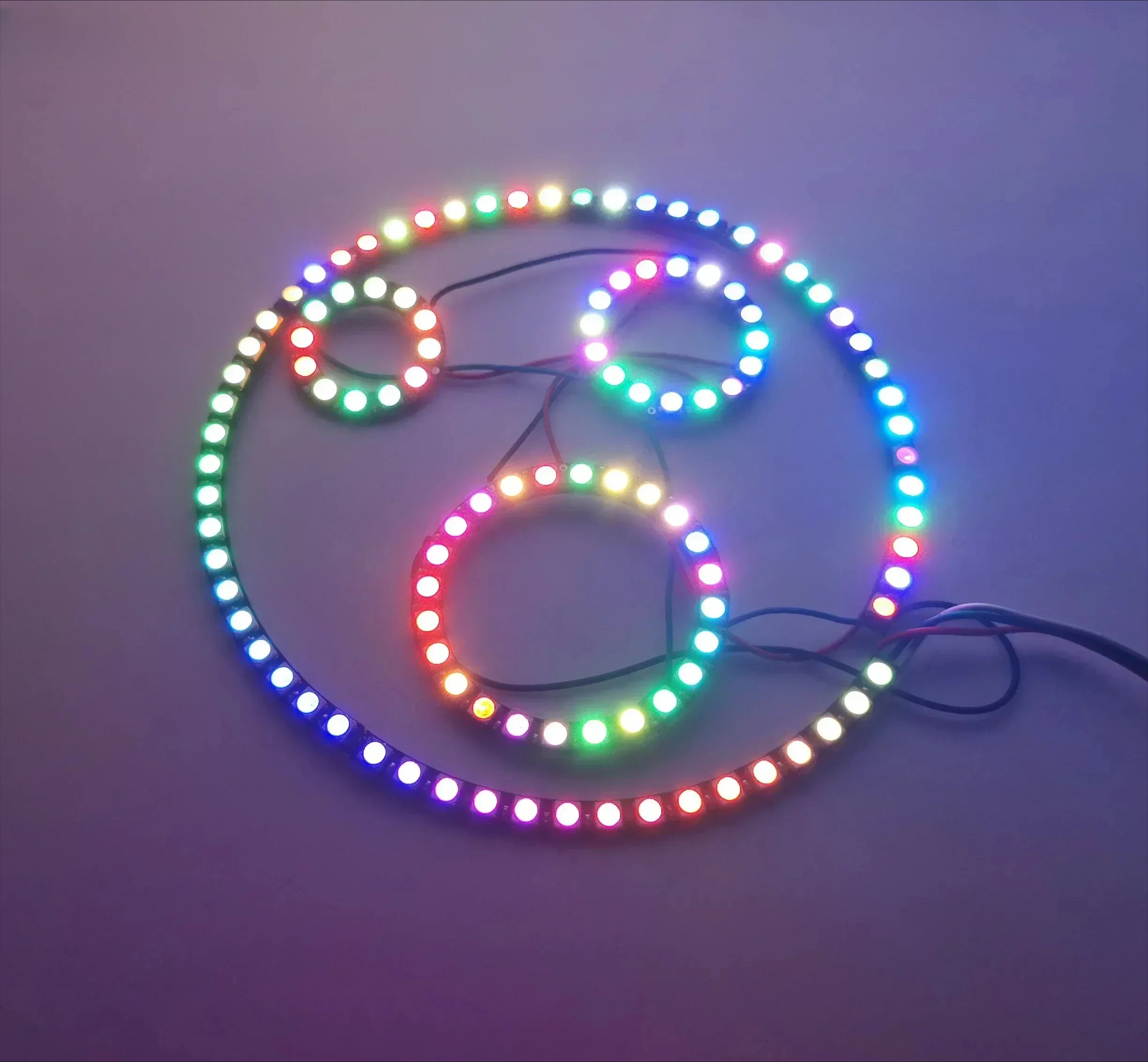 WS2812B 5050 RGB LED 링 7/8/12/16/24/60비트 램프 조명 (내장 드라이버 포함) WS2812 (아두이노, 라즈베리 파이용)