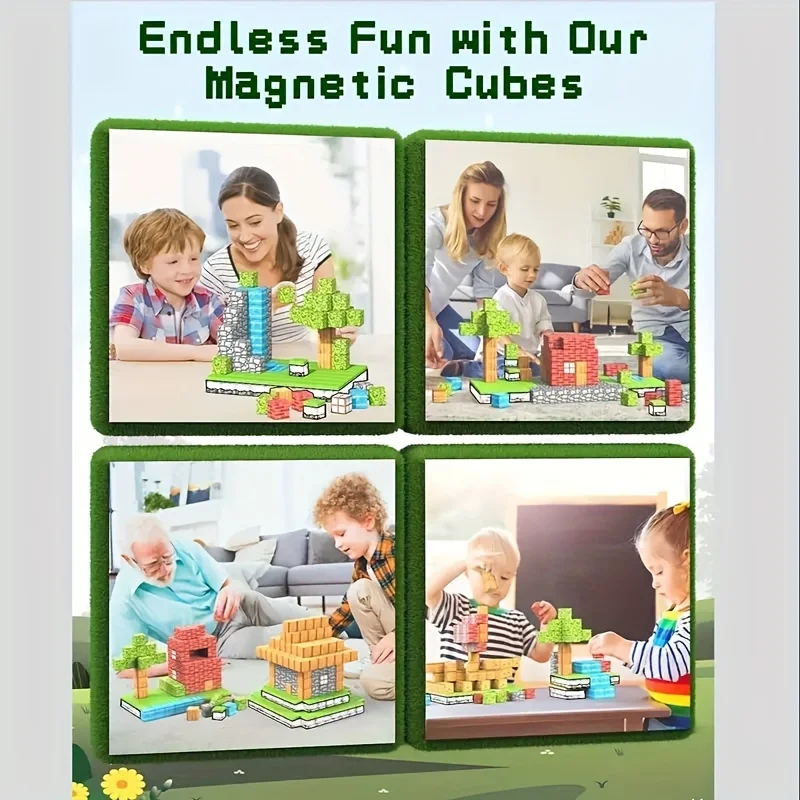 Creative Magnetic Building Block Bricks My Famous Scene World Architectural Set DIY Model Kids Toy Christmas Gifts for Boy Girls