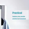 Stainless Steel Over Glass Door Shower Towel Rack S-Shape Bathroom Bathrobe Hanger Holder Shower Door Back Hooks 4