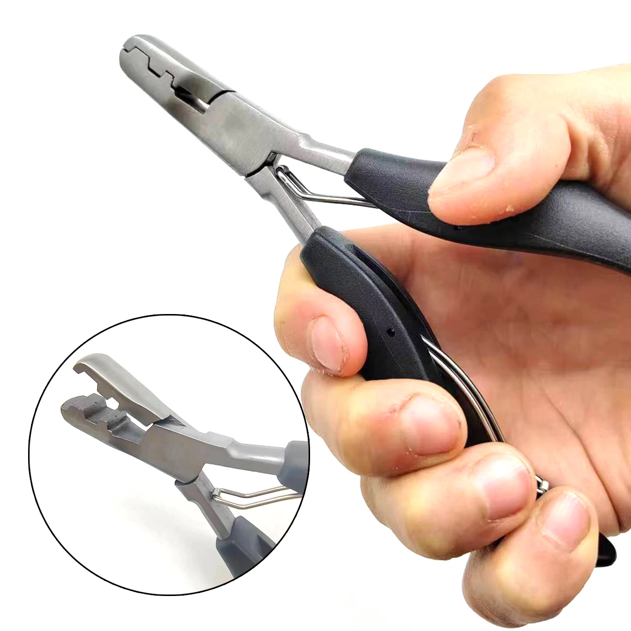 Keratin Bonding Cutter Alicate Nail U Tip Hair Extensison Pliers 2Pcs Rebonded Hair Extensions Keratin Fusion Pliers Tools Kit hair extension pliers