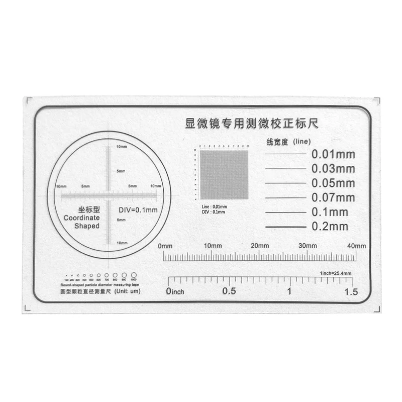 Calibration Ruler Transparent Film PET Microscope Micrometer Measurement Tape Line Coordinate Shaped for Measurement Software microscope micrometer