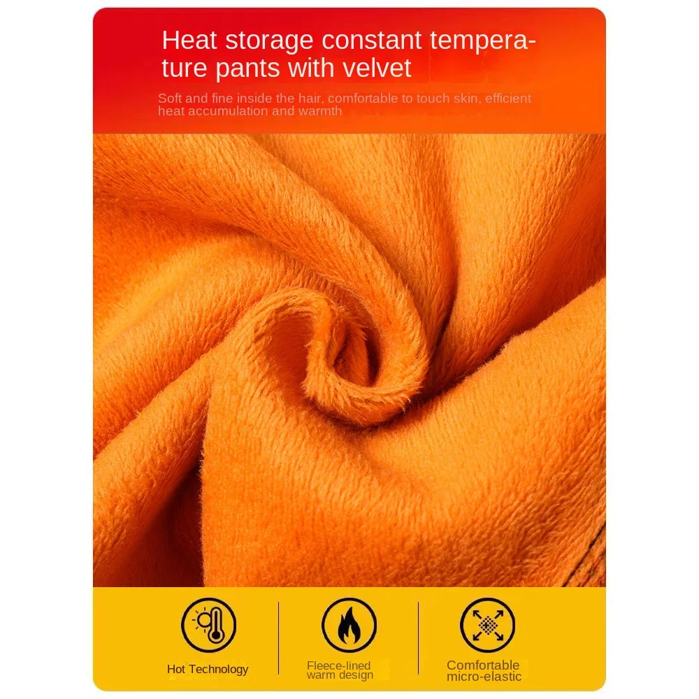 Winter Men's Pants Brushed Denim Slim Jeans Streetwear Skinny Ripped Velvet Boots Cut Korean Fashion Streetwear 90s Trousers Man