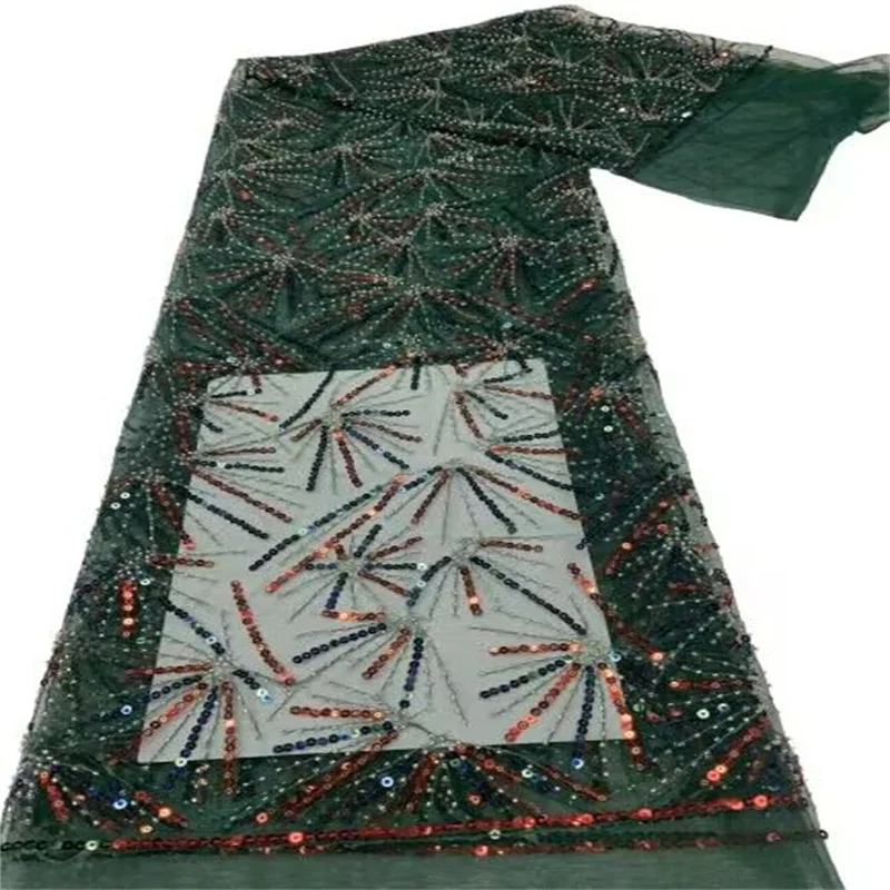 

Африканские кружевные ткани с блестками 2023 зеленые высококачественные кружева французская кружевная ткань нигерийский Тюль кружевные ткани для свадебного платья