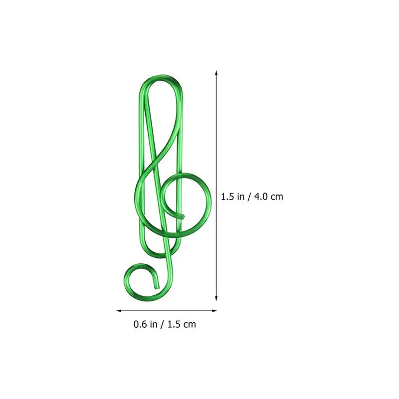75/24/10 Pcs Note Paper Clip Clips File Folders Binders Cartoon Office Supplies Metal Music Clamp Student File Clamp Paper Clip paper clips binder clips metal clamp clips