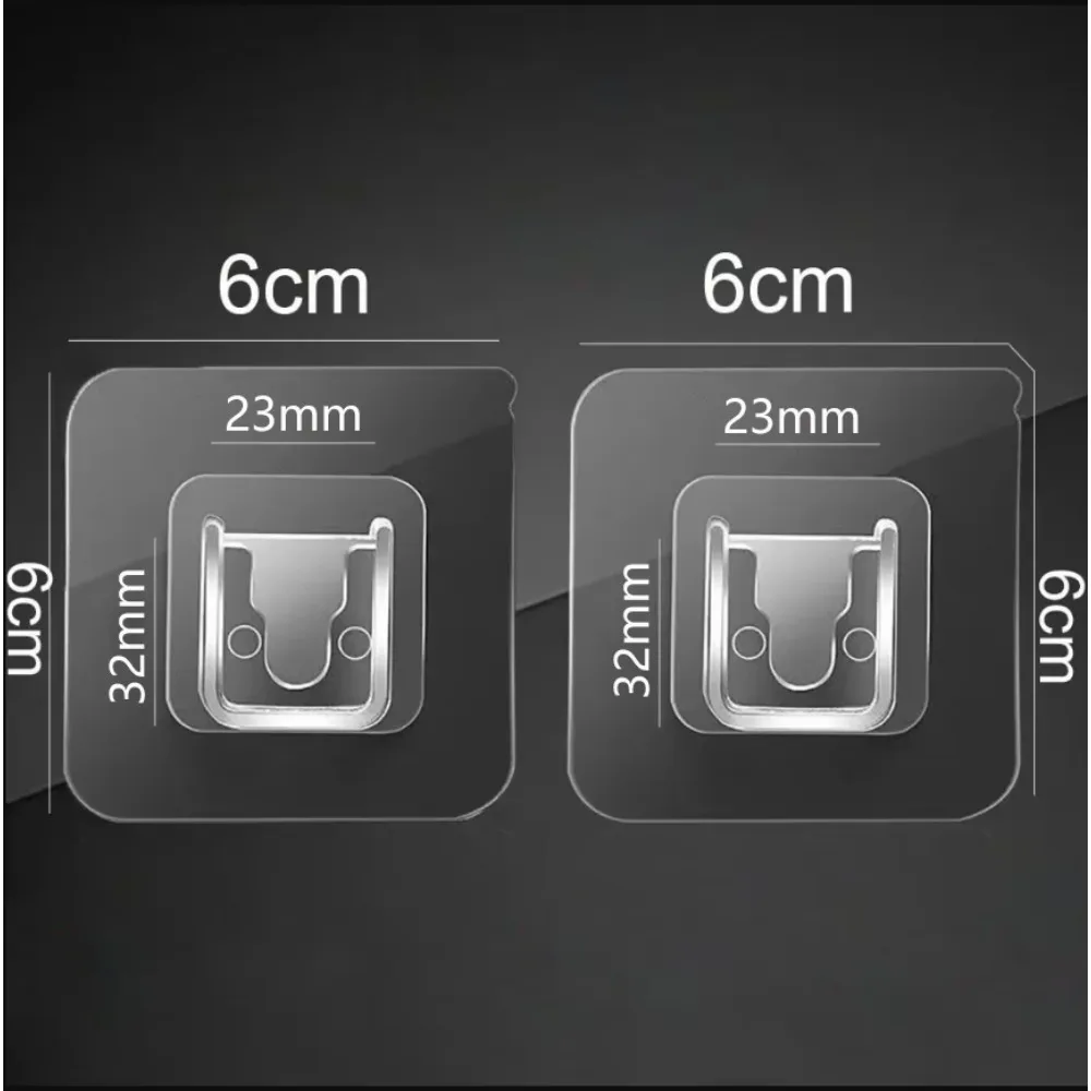 Self Adhesive Buckle Wall Hooks Hanger Transparent Hooks Suction Wall Storage Holder for Kitchen Bathroom 2