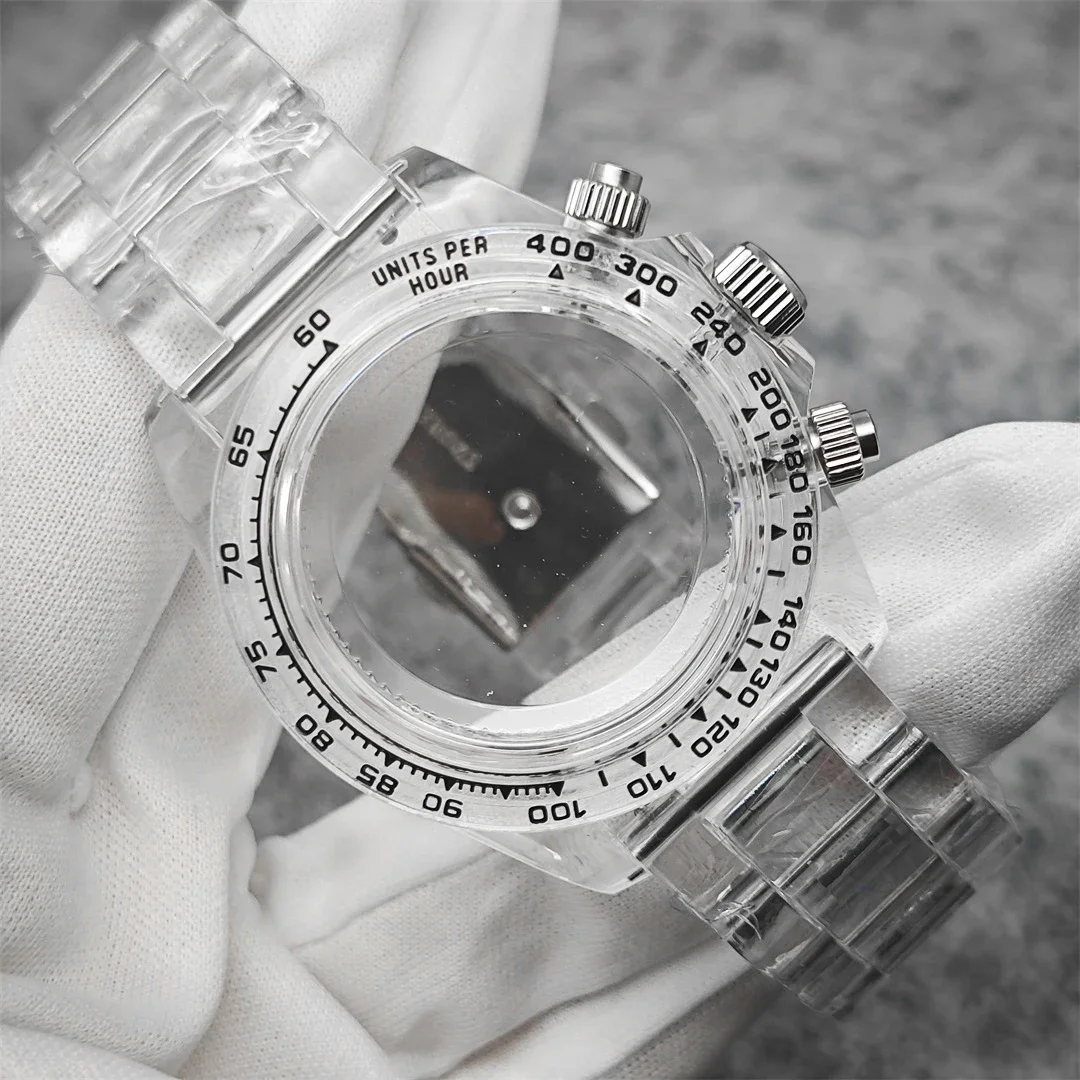 透明時計ケースセット,時計バンド,アクリルプラスチックダイヤル,vk63