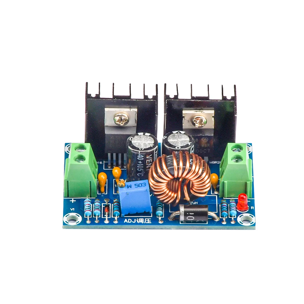 DC DC 스텝 다운 어댑터, 가변 전원 공급 장치 전압 조정기 모듈, 벅 컨버터, XL4016, 8A, 200W, 4-40V  1.25-36V