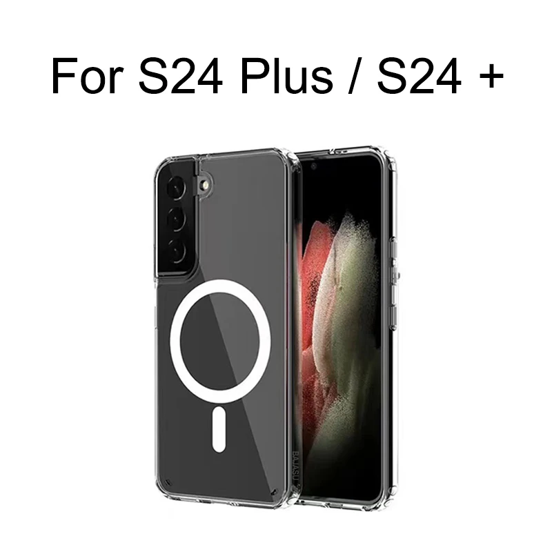 Enhanced Magnetic Clear Acrylic & Silicone Cover for Magsafe-Compatible Devices
