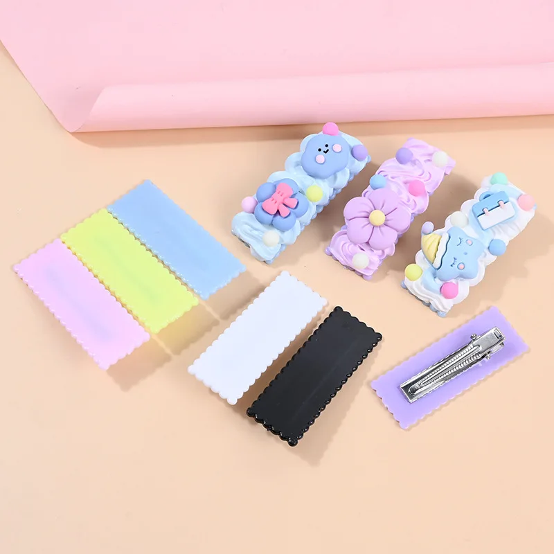 

Acrylic Macaroon Hair Clip Ornament Accessories DIY Crafts Jewlery Making Supplies Materials For Epoxy Resin Cartoon Candy Color