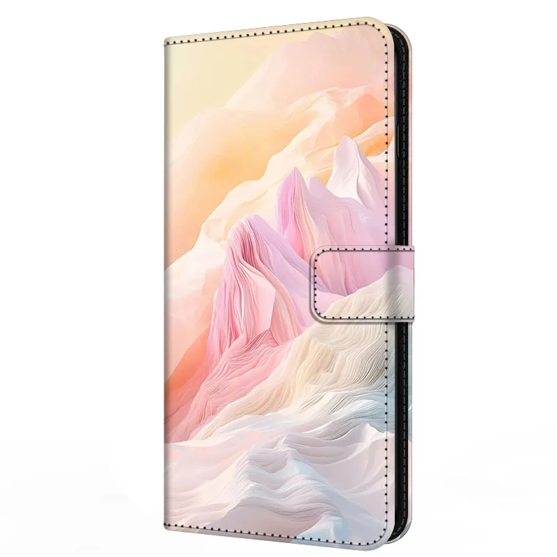 Magnetic Pink Leather Wallet Case - Book Style Flip Cover