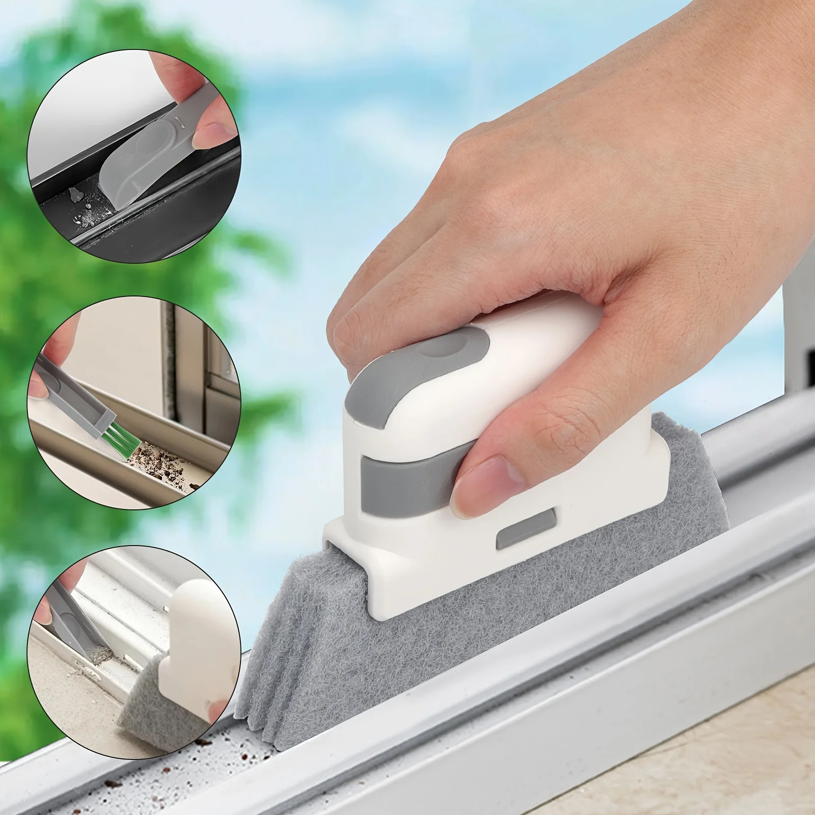 Window Cleaning Brush Windowsill Groove Deadend Cabinet Crevice Brush Removable Household Multifunctional Cleaning Tools BEST SELLERS