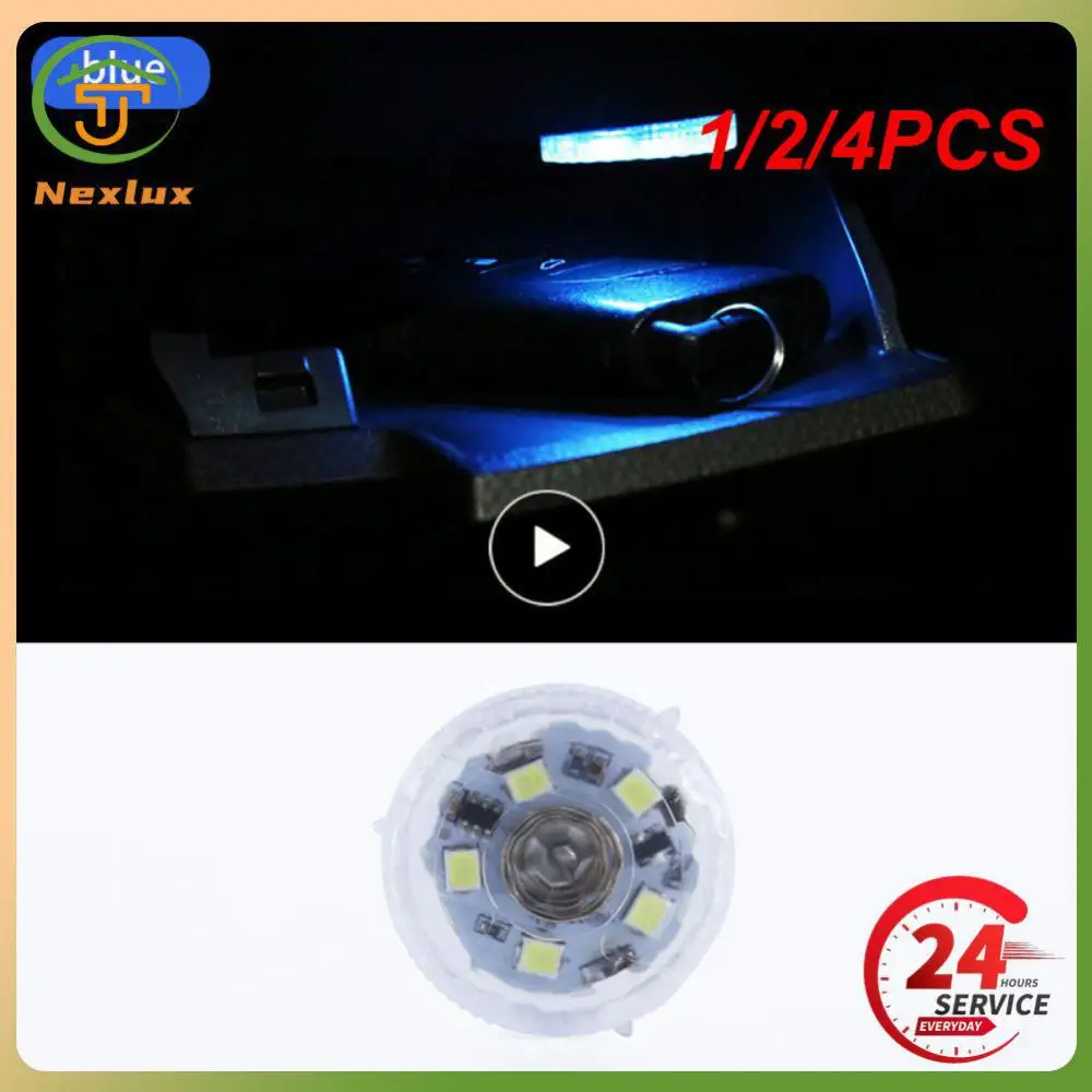 

1/2/4PCS Car Mini Led Touch Switch Light Auto Wireless Ambient Lamp Night Reading Light Car Roof Ceiling Interior Lamp Lighting