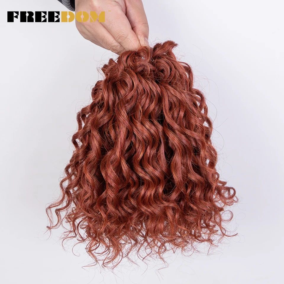 Freedom Synthetic Deep Wavy Twist Crochet Braids Hair 10inches Ginger Afro  Curly Braiding Hair Extensions High Temperature Fiber - Synthetic Braiding  Hair(for Black) - AliExpress